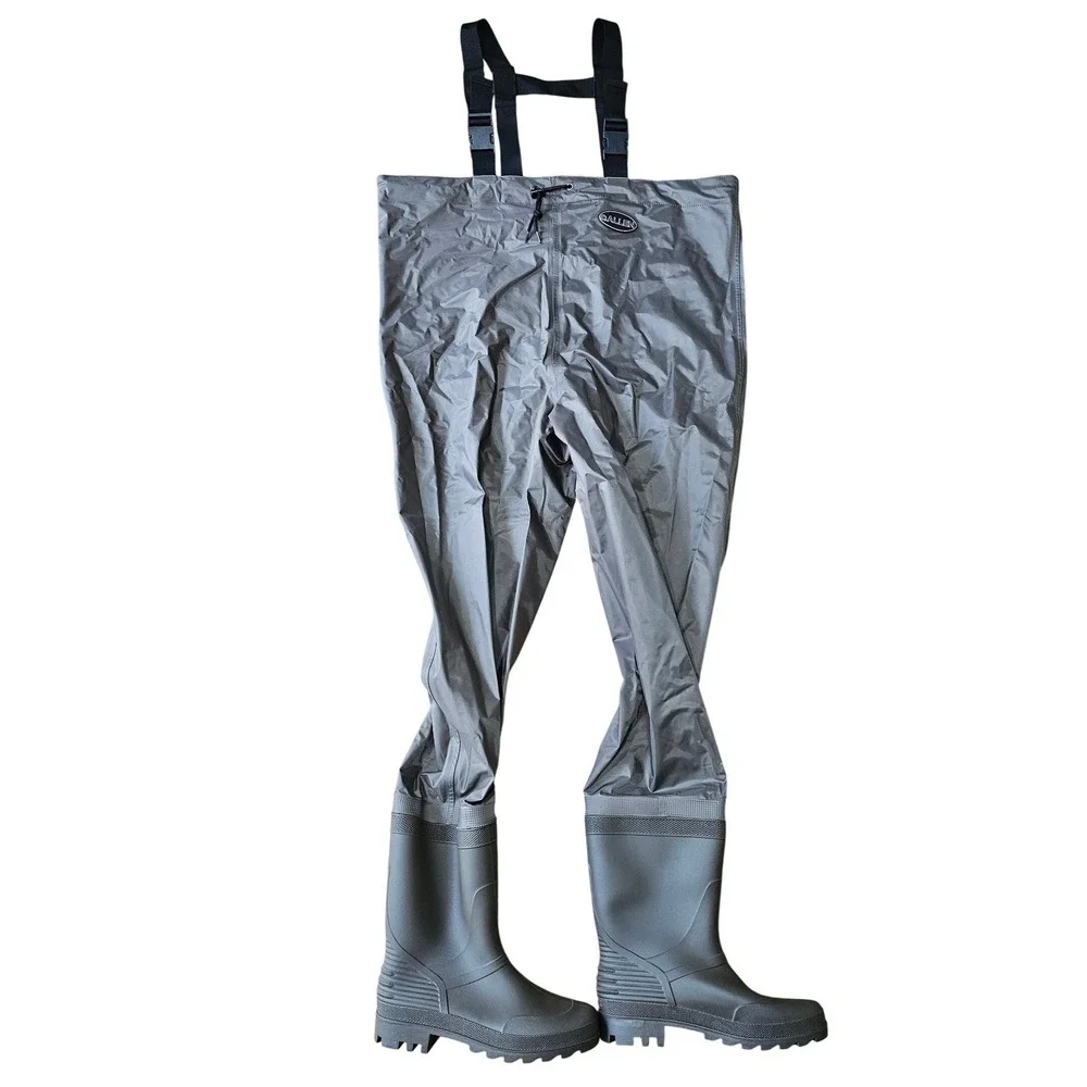 Allen Bootfoot Chest Waders Men Size 11/44 Green‎ Waterproof PVC Boot Fishing